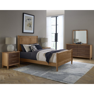 Nordhaven-Clear Maple Poster Bed - Queen