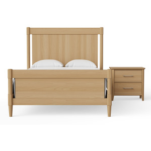 Nordhaven-Clear Maple Poster Headboard - Queen