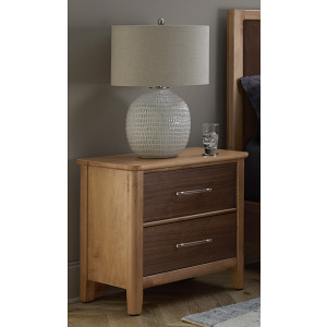 Nordhaven-Two-Tone Nightstand 2 Drawer