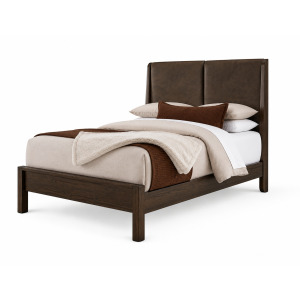Mercer Street-Dark Roast Shelter Upholstered Bed-Sedona Brown - Queen