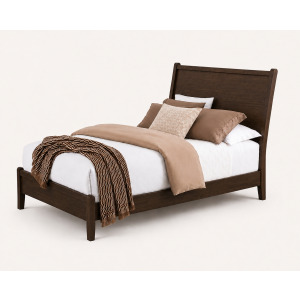 Mercer Street-Dark Roast Canted Sleigh Headboard - King