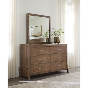Mercer Street-Pecan Finish Dresser 6 Drawer