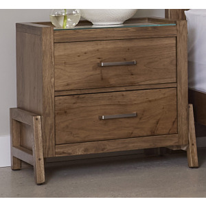 Mercer Street-Pecan Finish Nightstand 2 Drawer