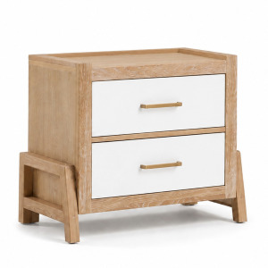 Mercer Street-Linen Finish Nightstand 2 Drawer