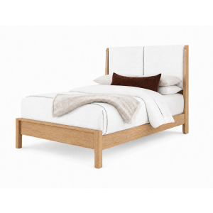 Mercer Street-Linen Finish Shelter Upholstered Bed-Pure White - King