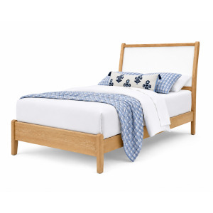 Mercer Street-Linen Finish Canted Sleigh Headboard - Queen