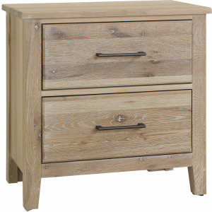 Fulling Mill-Bleached White Nightstand 2 Drawer