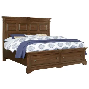 Heritage Queen Mansion Bed with Storage Footboard