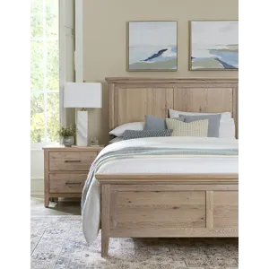 Fulling Mill-Bleached White Mantel Headboard - King