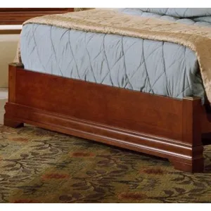 Full Sleigh Bed with Low Profile Footboard in Cherry