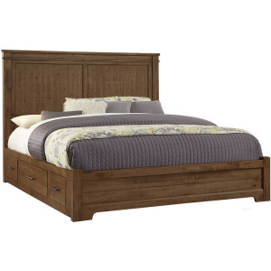 Cool Rustic Queen Mansion Bed  w/1 Sided Storage