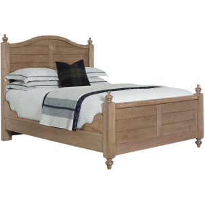 Scotsman Queen Post Arched Bed with Post Plank Footboard