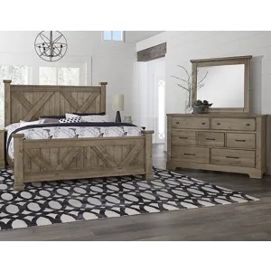 Queen Bed, Dresser, &amp; Mirror