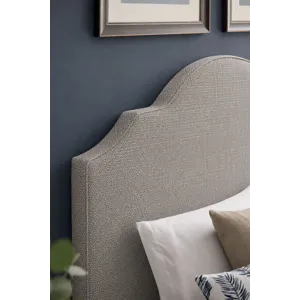 Tide & Timber-Clear Oak Ash Grey Upholstered Headboard - Twin