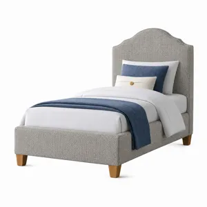 Tide & Timber-Clear Oak Ash Grey Upholstered Headboard - Twin