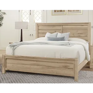 Cool Rustic-Clear Maple Plank Footboard - King