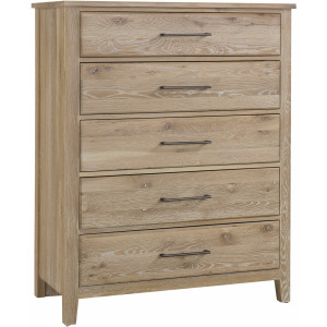 Fulling Mill-Bleached White Chest 5 Drawer