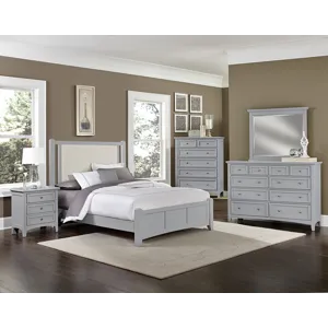 BB Bonanza-Gray Linen Upholstered Bed - King/California King