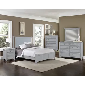 BB Bonanza-Gray Blue Upholstered Bed - Full