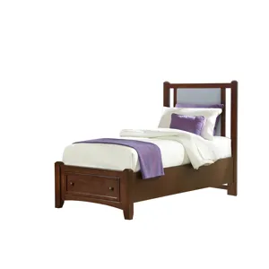 BB Bonanza-Cherry Blue Upholstered Storage Bed - Twin