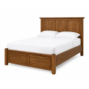 BB Jamestown Oak-Natural Mansion Storage Bed - Full