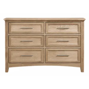 BB Jamestown Oak-Bleached Double Dresser 6 Drawer