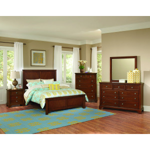BB Jamestown Oak-Bleached Wood Rails & - Queen/King