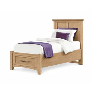 BB Jamestown Oak-Bleached Mansion Storage Bed