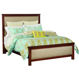 BB Jamestown Oak-Bleached Wood Rails & - Queen/King