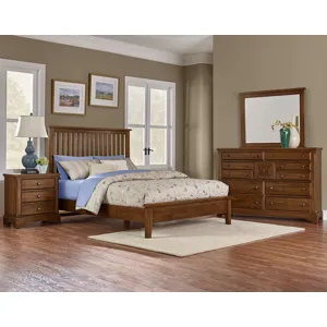 Artisan Choices King Slat Bed with Low Profile Footboard