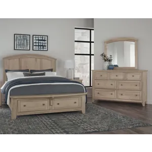 Queen Bed, Dresser, &amp; Mirror