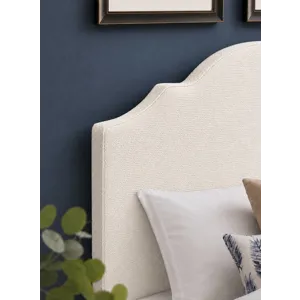Tide & Timber-Clear Oak Linen Upholstered Headboard - Twin