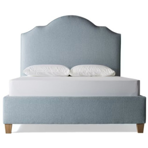 Tide & Timber-Clear Oak Ocean Blue Upholstered Headboard - Full