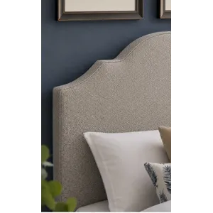 Tide & Timber-Grey Oak Tan Antelope Upholstered Headboard - Twin