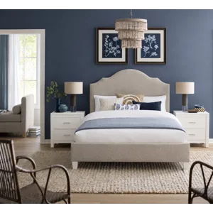 Tide & Timber-Grey Oak Tan Antelope Upholstered Headboard - Full