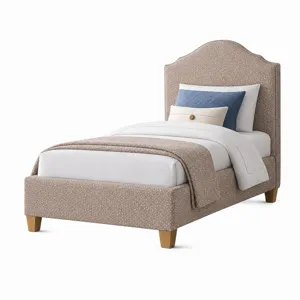 Tide & Timber-Grey Oak Tan Antelope Upholstered Headboard - Twin