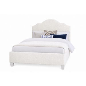Tide & Timber-Luxe Blue Oak White Boucle' Upholstered Headboard - Queen
