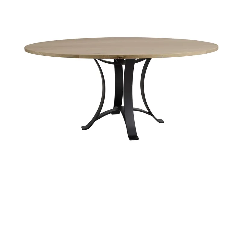 Dovetail Dining-Bleached White Round Table Top 60" W 1" Top