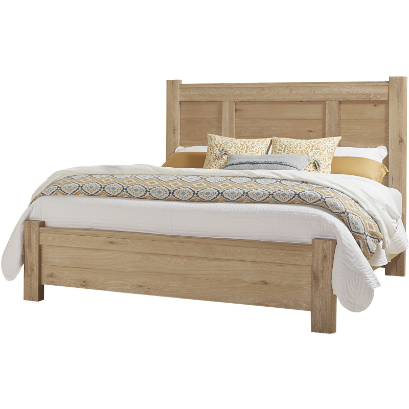 Crafted Oak-Bleached White 2 PC Ben's Poster Bedroom Set - Queen - Thumbnail 2