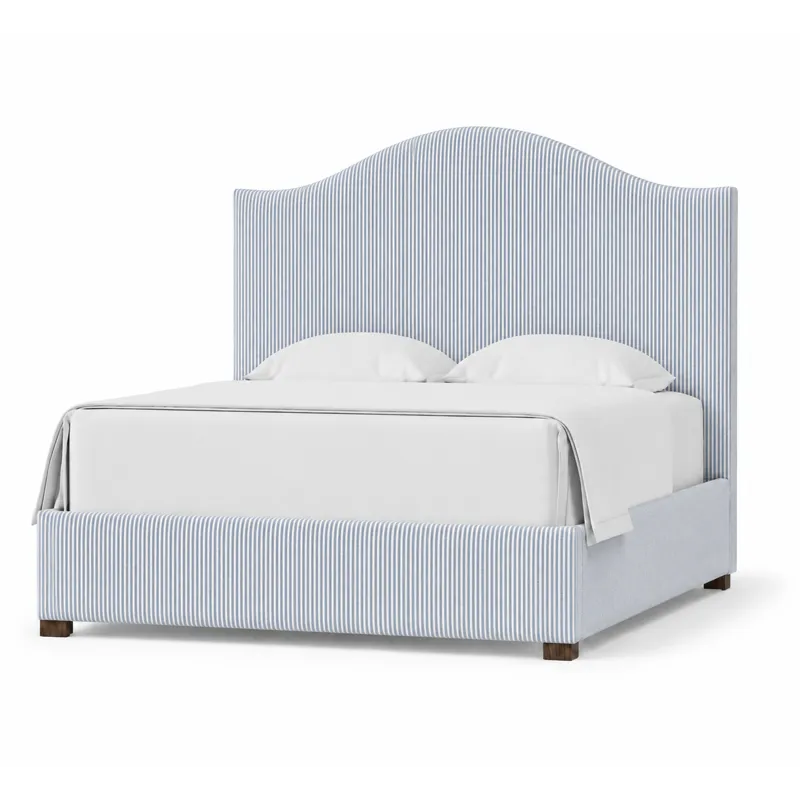 Choices Emily Upholstered Bed Navy Stripe - Queen