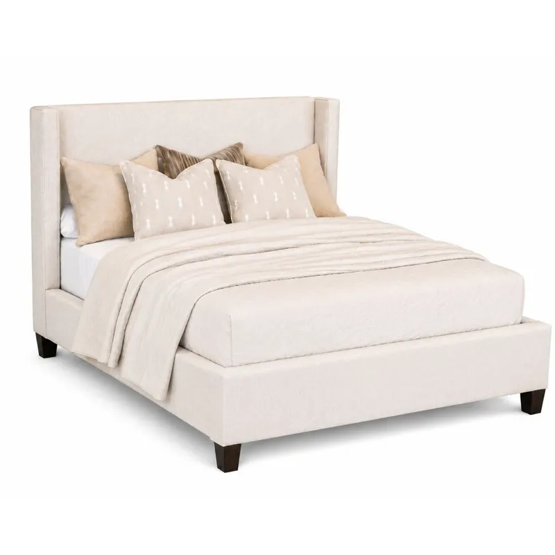 Upholstered Beds Ecru' Linen Upholstered Shelter Headboard - Queen