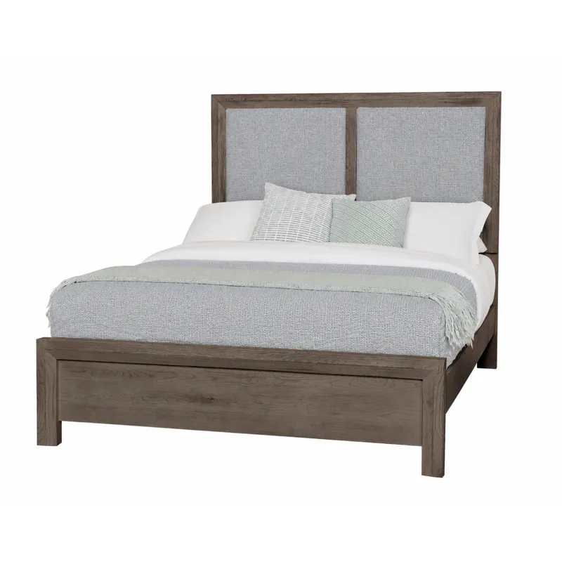 Custom Express-Driftwood Grey Upholstered Bed-Steel - California King