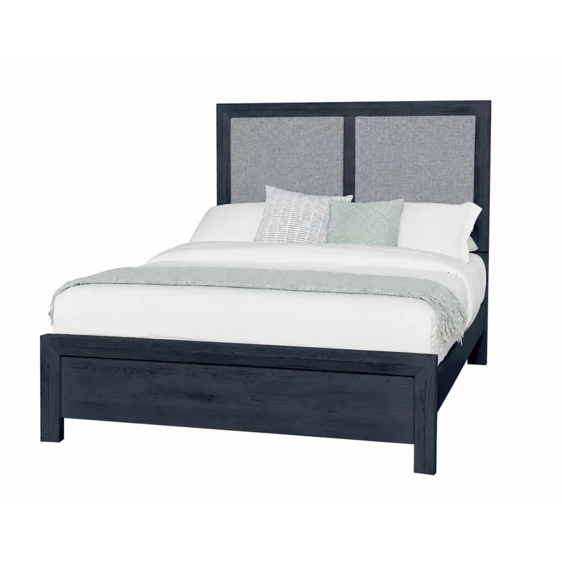 Custom Express-Indigo Upholstered Bed-Steel - King