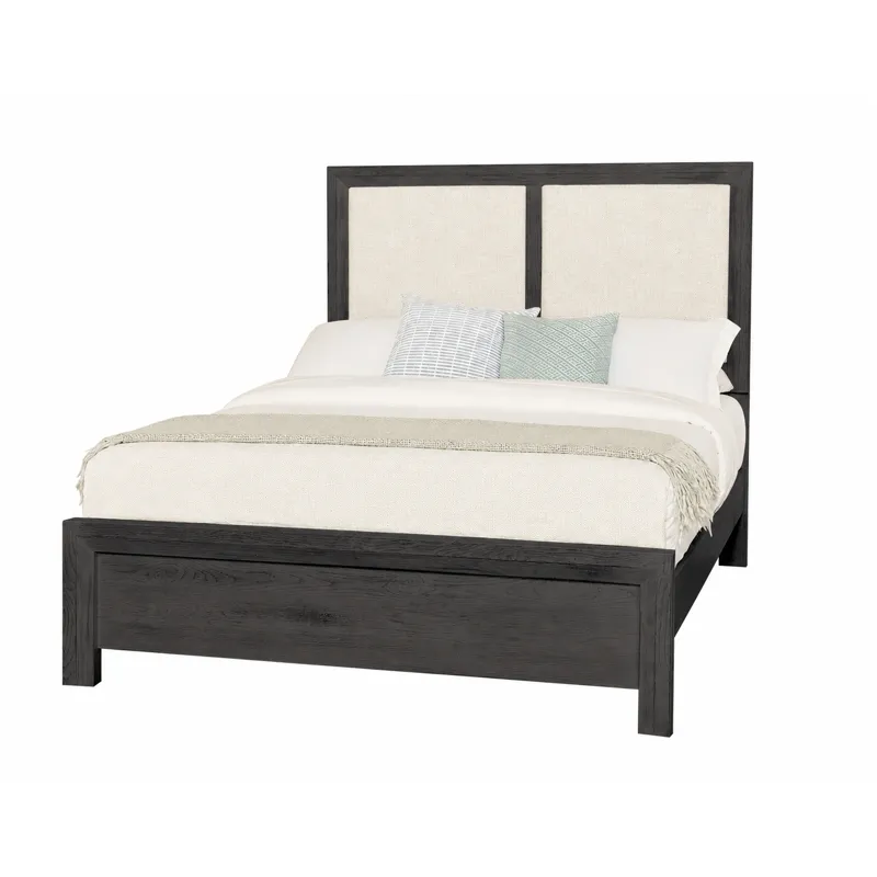 Custom Express-Graphite Upholstered Bed-Linen - King