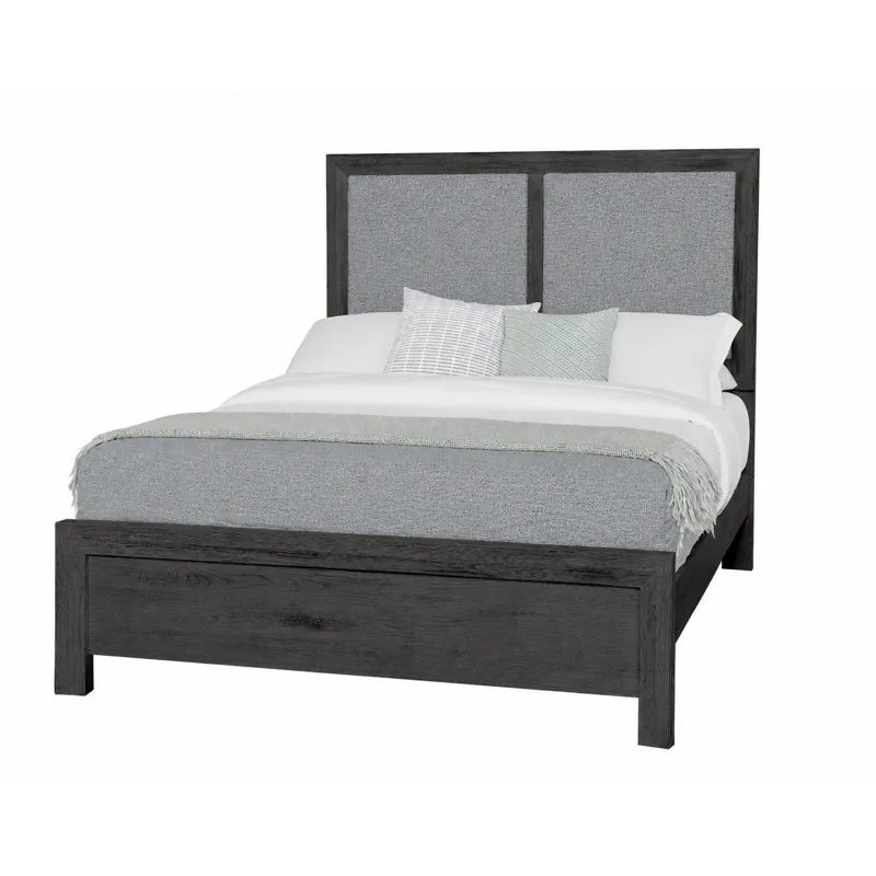 Custom Express-Graphite Upholstered Bed-Steel - California King