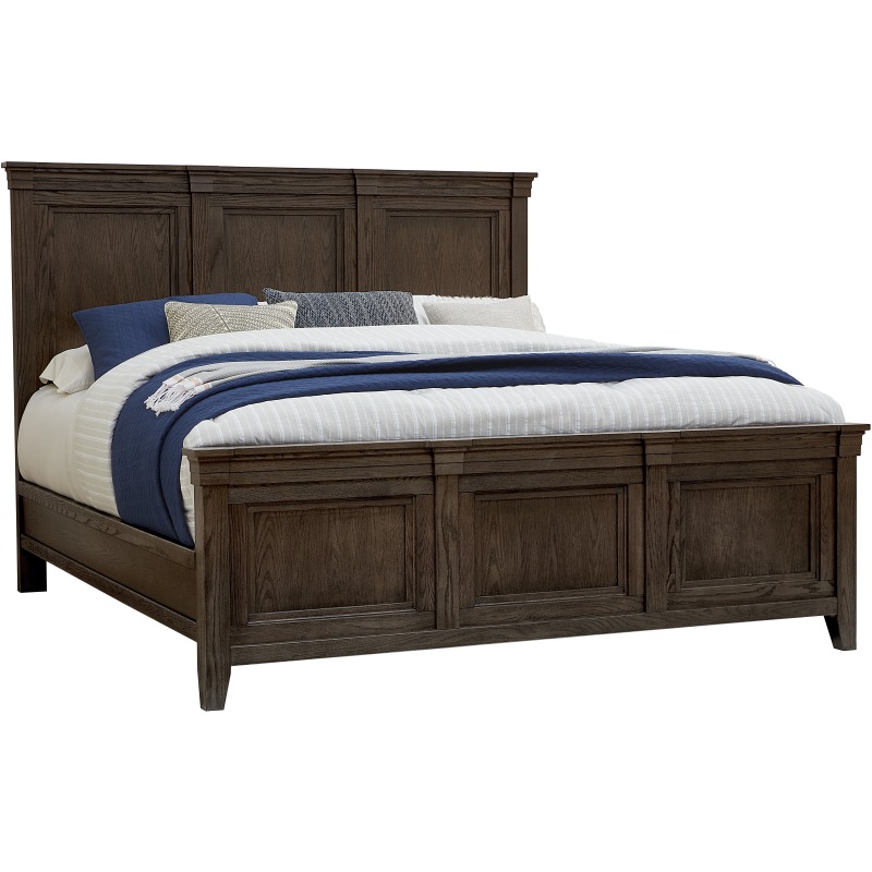 PassagewaysCharleston Brown Queen Mansion Bed With Mansion Footboard 140559955822 by Vaughan