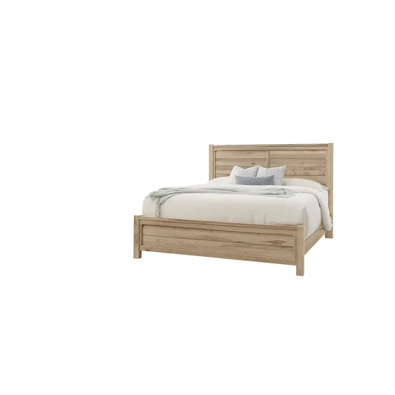 Cool Rustic-Clear Maple Plank Headboard - Queen