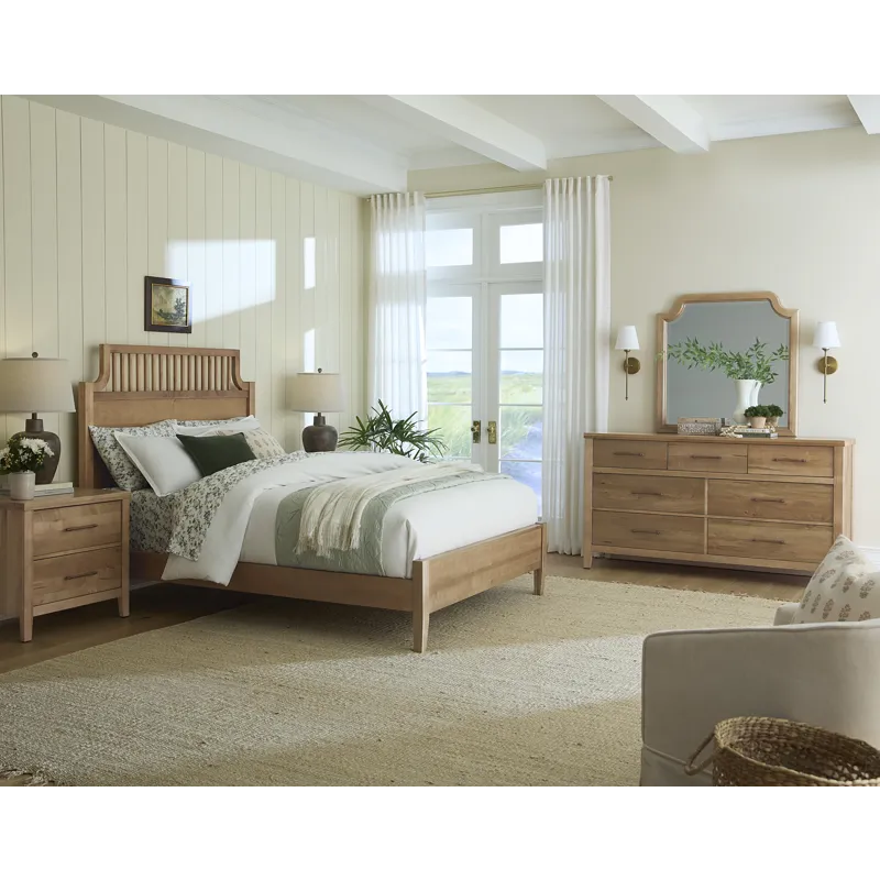 Pure Maple-Natural Maple Garden Footboard - Queen
