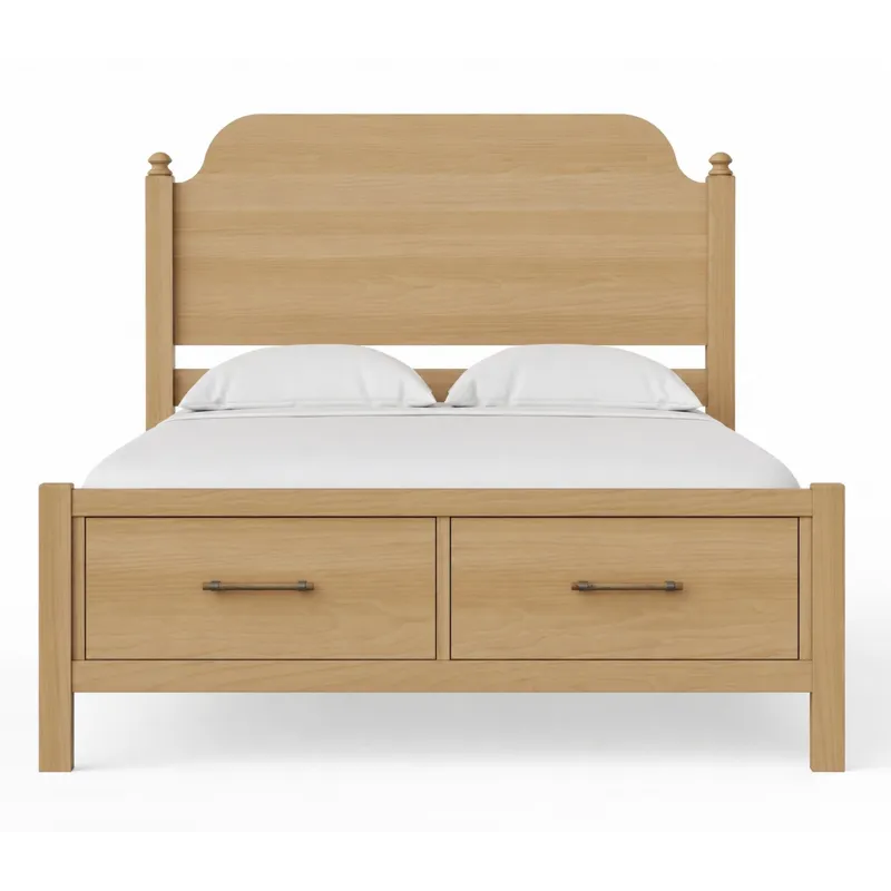 Pure Maple-Natural Maple Poster Storage Bed - King