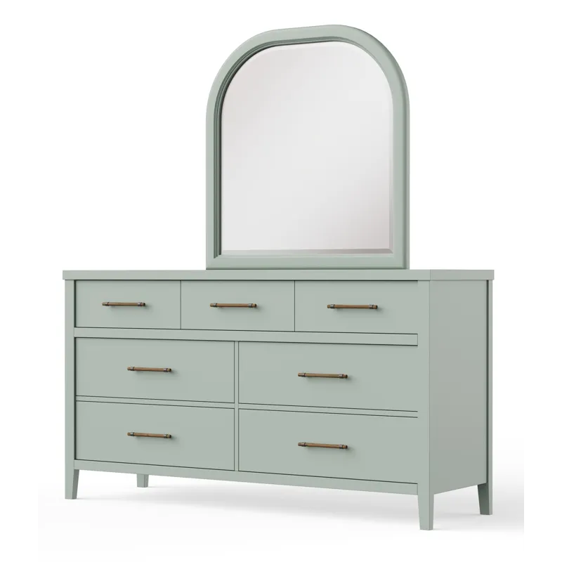 Pure Maple-Sage Arch Mirror